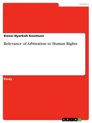 cover image of Relevance of Arbitration to Human Rights